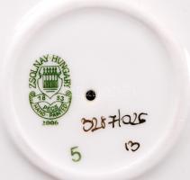 Kézzel festett, búzavirágokkal  és pillangókkal díszített, hibátlan, jelzett, Zsolnay porcelán gyert...