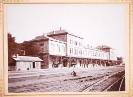 cca 1890 Zimony vasútállomás / 
cca 1890 Zemun railway-station 25x18 cm