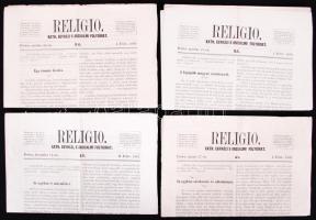 1869 Religio. Kath. egyházi s irodalmi folyóirat. 24., 25., 47., 51. szám, szignettával