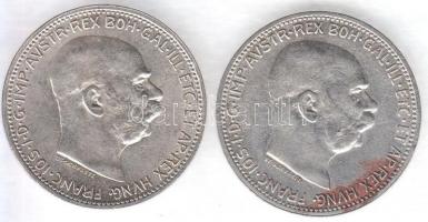 Ausztria 1914-1915. 1K Ag (2x) T:2
Austria 1914-1915. 1 Corona Ag (2x) C:XF