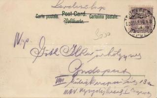 Nine-pin bowling, humour, litho