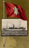 SS Hegedűs Sándor, Hungarian Croatian ship company, flag litho