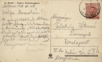 Ucka, Monte Maggiore; G. Krstof Vendéglője / Gasthaus / guest house