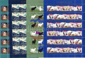 1984-1987 Faroer 4 klf karácsonyi levélzáró kisív (4x30 db)