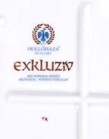 Hollóházi Exkluzív porcelán tál, jelzett, kézzel festett, domború mintázattal, arany szegéllyel, hib...