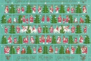 Dánia 1968-1980 2 teljes 50-es karácsonyilevélzáró kisív