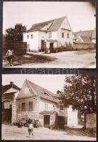 cca 1910 Erdély: Kiscsűr község 2 db fotó / 
cca 1910 Sura Mica 2 photos 17x12 cm