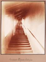 cca 1910 Budapest I. feljárat a Krisztinavárosból a várba. Erdélyi fotó, kartonra kasírozva. Képmére...