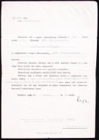 1946 Rajk László belügyminiszter aláírása alhadnagyi kinevezésen
