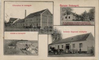 Várkony gőzmalom, szeszgyár, Arnstein Zsigmond vendéglője / mill, distillery, restaurant (Rb)