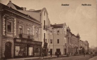 Zombor Petőfi utca, Dodits és Opancsarev kereskedése / street, shop