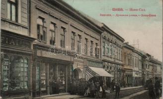 Újvidék, Duna utca, Pajevic és Szpaics Panta kereskedései / street, shops (b)