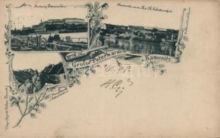 1898 Újvidék Pétervárad, Kamanc / Kamenica; floral