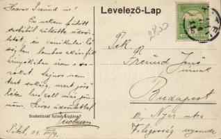 Titel, bookshop, silk factory; floral