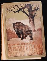 Nadler Herbert: Cserkészeten és lesen Nagymagyarországon. Vadászati elbeszélések 80 eredeti fényképfelvétellel. Bp. 1926. Franklin. 266 p. + 1 sztl. lev. + 12 t. Szövegközti és egészoldalas képekkel Kiadói, festett, egészvászon kötésben. (Első borító félig elvált)