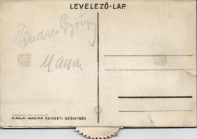 Justice for Hungary flight, irredenta, mechanical card, signed by Endresz and Magyar