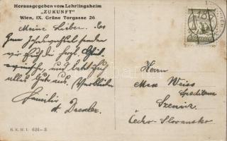 'Beum Unterricht', Judaica, published by the 'Zukunft Lehrlingsheim' s: L. Krest...