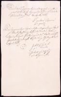1756 Gróf Czobor József, Baja Európa szerte ismert, hírhedten pazarló földesurának aláírása 500 guld...