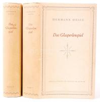 Hermann Hesse: Das Glasperlenspiel I-II. Zürich, 1943, Fretz & Wasmuth. Kiadói, aranyozott, egészvászon kötésben, védőborítóval, kartontokban, megkímélt állapotban. Első kiadás (a kartontok sérült) / Gold plated linen binding, dust jacket, cardboard box, in good condition. First edition (fault on box)