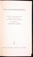 Hermann Hesse: Das Glasperlenspiel I-II. Zürich, 1943, Fretz & Wasmuth. Kiadói, aranyozott, egés...