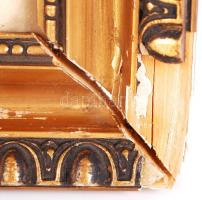 Krisztus nyomat, üvegezett sérült keretben, 52×41 cm