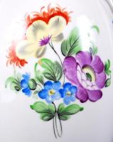 Herendi virágos váza, kézzel festett, jelzett, hajszál repedés a tetején, m:33 cm