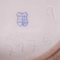 Herendi virágos váza, kézzel festett, jelzett, hajszál repedés a tetején, m:33 cm