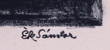 Ék Sándor (1902-1975):Országház a Margit-híd felől. Litográfia, papír, jelzett, 50×70 cm