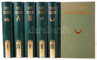 Hóman-Szekfű: Magyar történet I-V. hasonmás kiadás Maecenas Kiadó, 1990. Aranyozott félbőr kötésben jó állapotban.