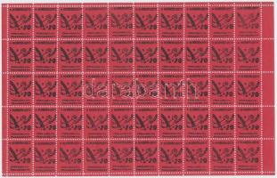 kb 1930 Vörös segély adománybélyeg 50-es teljes ív / Red aid charity stamp, complete sheet of 50