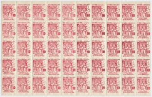 kb 1930 Vörös segély adománybélyeg 50-es teljes ív / Red aid charity stamp, complete sheet of 50