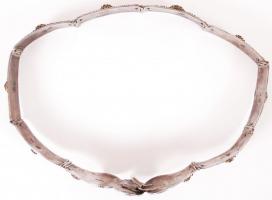 XIX. század: Orosz (kozák) ezüst (Ag) öv aranyozott ezüst filigrán veretekkel, türkiz berakással, 84...