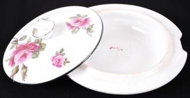 Vegyes porcelán tétel, érdekes formájú kínáló (apró lepattanás), hollóházi vázák és hamutál