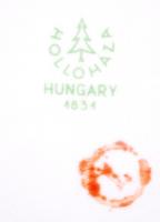 Vegyes porcelán tétel, érdekes formájú kínáló (apró lepattanás), hollóházi vázák és hamutál