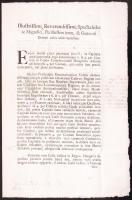 1767 Helytartótanácsi levél Balassa Pál tanácsos, Gömör megye főispánja és Klobusiczky János helytartótanácsi titkár, későbbi Fiumei kormányzó sajét kezű aláírásával / 1767 Ex offo letter of the Governing Council with autograph signature of Johann Klobusiczky later governor of Fiume