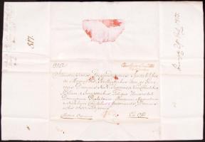 cca 1800-1816 4 db helytartótanácsi levél, különböző témákkal, rajtuk jó aláírásokkal: Almásy, Darva...