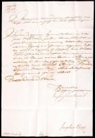 cca 1800-1816 4 db helytartótanácsi levél, különböző témákkal, rajtuk jó aláírásokkal: Almásy, Darva...