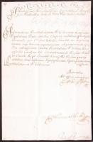 1779 Helytartótanácsi levél gróf Fekete György országbíró és Gyurcsány Gábor titkár saját kezű aláírásával / 1779 Ex offo letter of the Governing Council with autograph signature of count Georg Fekete