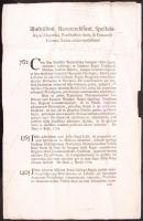 1778 Helytartótanácsi levél gróf Fekete György országbíró és Gyurcsány Gábor titkár saját kezű aláírásával / 1778 Ex offo letter of the Governing Council with autograph signature of count Georg Fekete