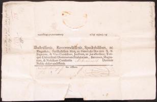 1778 Helytartótanácsi levél gróf Fekete György országbíró és Gyurcsány Gábor titkár saját kezű aláír...