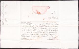 1831 Magyar nyelvű helytartótanácsi levél gróf Pálffy Fidél, főtárnokmester, a hétszemélyes tábla bí...