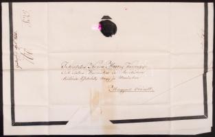 1835 gróf Zichy Károly főispán halálát bejelentő levél felesége sajét kezű aláírásával