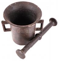 XIX. század régi öntöttvas mozsár / Mortar 11 cm
