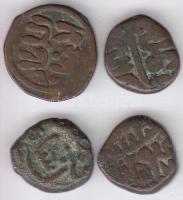 India ~1600-1700. 4xklf bronzpénz T:2- India ~1600-1700. 4xdiff bronze coins C:VF