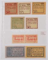 Albumba rendezett bankjegy, szükségpénz, csekk gyűjtemény, összesen 65db, magyar és külföldi bankjeg...