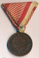 1914. "Ferenc József Bronz Vitézségi Érem "Der Tapferkeit" Br kitüntetés mellszalagon...