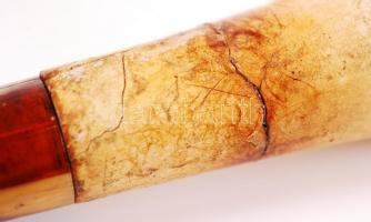 Tajtékpipa irizáló borostyán szipkával (javított)