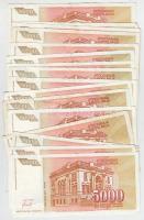 Jugoszlávia 1993. 5000D (18x) T:II-III
Yugoslavia 1993. 5000 Dinara (18x) C:XF-F