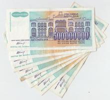 Jugoszlávia 1993. 500.000.000D (7x) T:II-III
Yugoslavia 1993. 500.000.000 Dinara (7x) C:XF-F