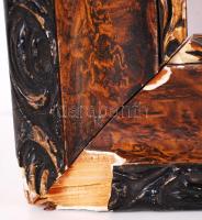 Sérült antik keret, belső: 62×46 cm, külső: 73×57 cm